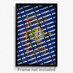 Jim Thorpe Pennsylvania Poster (PA City Souvenir 11x17 Town Print)