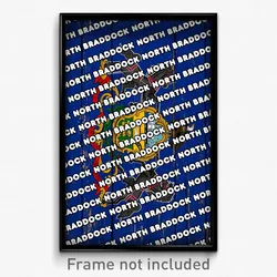 North Braddock Pennsylvania Poster (PA City Souvenir 11x17 Town Print)