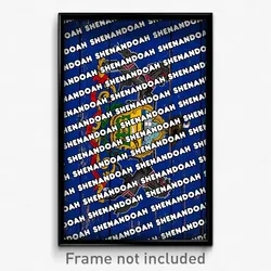 Shenandoah Pennsylvania Poster (PA City Souvenir 11x17 Town Print)
