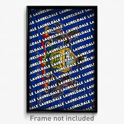 Laureldale Pennsylvania Poster (PA City Souvenir 11x17 Town Print)