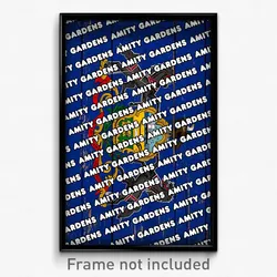 Amity Gardens Pennsylvania Poster (PA City Souvenir 11x17 Town Print)