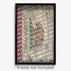 Rancho San Diego California Poster (CA City Souvenir 11x17 Town Print)