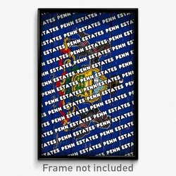Penn Estates Pennsylvania Poster (PA City Souvenir 11x17 Town Print)