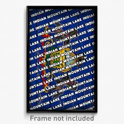 Indian Mountain Lake Pennsylvania Poster (PA City Souvenir 11x17 Town Print)