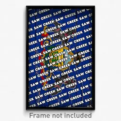 Saw Creek Pennsylvania Poster (PA City Souvenir 11x17 Town Print)