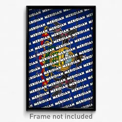 Meridian Pennsylvania Poster (PA City Souvenir 11x17 Town Print)