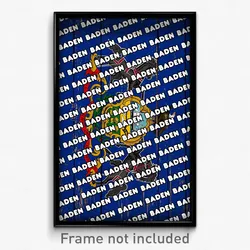 Baden Pennsylvania Poster (PA City Souvenir 11x17 Town Print)