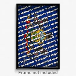 Warminster Heights Pennsylvania Poster (PA City Souvenir 11x17 Town Print)