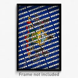Brownstown Pennsylvania Poster (PA City Souvenir 11x17 Town Print)