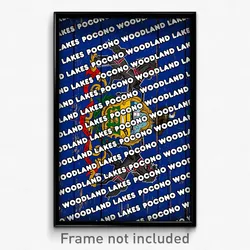 Pocono Woodland Lakes Pennsylvania Poster (PA City Souvenir 11x17 Town Print)