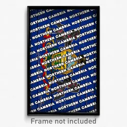 Northern Cambria Pennsylvania Poster (PA City Souvenir 11x17 Town Print)