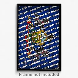 Mahanoy City Pennsylvania Poster (PA City Souvenir 11x17 Town Print)