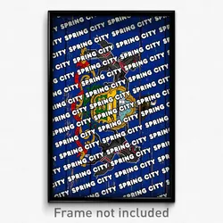 Spring City Pennsylvania Poster (PA City Souvenir 11x17 Town Print)