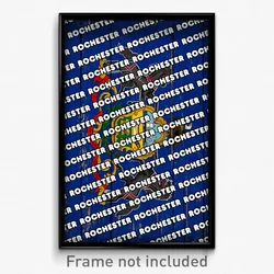 Rochester Pennsylvania Poster (PA City Souvenir 11x17 Town Print)