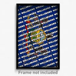 Wellsboro Pennsylvania Poster (PA City Souvenir 11x17 Town Print)