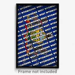 West Wyomissing Pennsylvania Poster (PA City Souvenir 11x17 Town Print)
