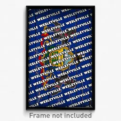 Wesleyville Pennsylvania Poster (PA City Souvenir 11x17 Town Print)