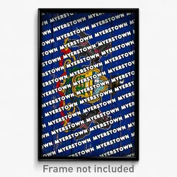 Myerstown Pennsylvania Poster (PA City Souvenir 11x17 Town Print)