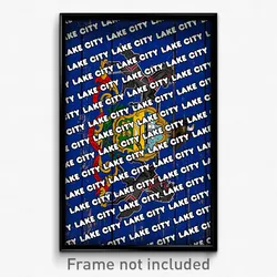 Lake City Pennsylvania Poster (PA City Souvenir 11x17 Town Print)