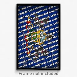 Lake Heritage Pennsylvania Poster (PA City Souvenir 11x17 Town Print)