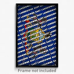 East Lansdowne Pennsylvania Poster (PA City Souvenir 11x17 Town Print)