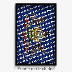 Gold Key Lake Pennsylvania Poster (PA City Souvenir 11x17 Town Print)