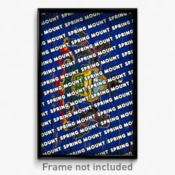 Spring Mount Pennsylvania Poster (PA City Souvenir 11x17 Town Print)