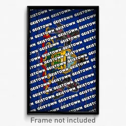 Geistown Pennsylvania Poster (PA City Souvenir 11x17 Town Print)