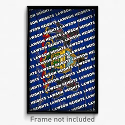 Lawson Heights Pennsylvania Poster (PA City Souvenir 11x17 Town Print)