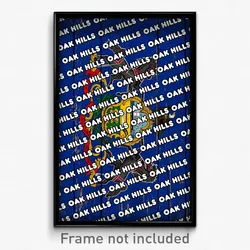 Oak Hills Pennsylvania Poster (PA City Souvenir 11x17 Town Print)