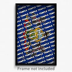 Temple Pennsylvania Poster (PA City Souvenir 11x17 Town Print)