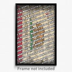 South El Monte California Poster (CA City Souvenir 11x17 Town Print)