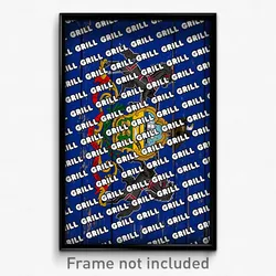 Grill Pennsylvania Poster (PA City Souvenir 11x17 Town Print)