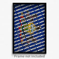 Beech Mountain Lakes Pennsylvania Poster (PA City Souvenir 11x17 Town Print)