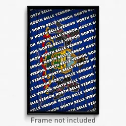 North Belle Vernon Pennsylvania Poster (PA City Souvenir 11x17 Town Print)