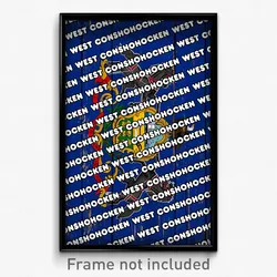 West Conshohocken Pennsylvania Poster (PA City Souvenir 11x17 Town Print)
