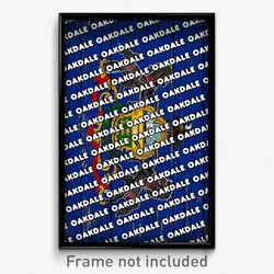 Oakdale Pennsylvania Poster (PA City Souvenir 11x17 Town Print)