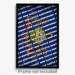 New Castle Northwest Pennsylvania Poster (PA City Souvenir 11x17 Town Print)