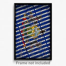 McConnellstown Pennsylvania Poster (PA City Souvenir 11x17 Town Print)