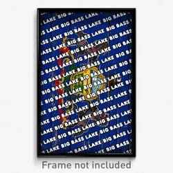 Big Bass Lake Pennsylvania Poster (PA City Souvenir 11x17 Town Print)