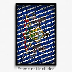 Wickerham Manor-Fisher Pennsylvania Poster (PA City Souvenir 11x17 Town Print)