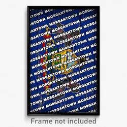 Morgantown Pennsylvania Poster (PA City Souvenir 11x17 Town Print)