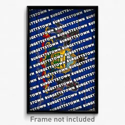 Burgettstown Pennsylvania Poster (PA City Souvenir 11x17 Town Print)