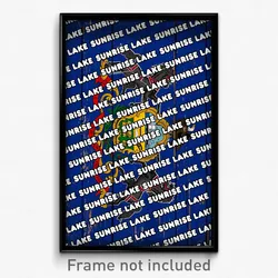 Sunrise Lake Pennsylvania Poster (PA City Souvenir 11x17 Town Print)