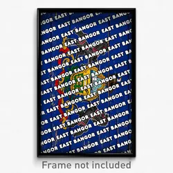 East Bangor Pennsylvania Poster (PA City Souvenir 11x17 Town Print)
