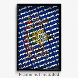 McConnellsburg Pennsylvania Poster (PA City Souvenir 11x17 Town Print)