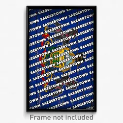 Saegertown Pennsylvania Poster (PA City Souvenir 11x17 Town Print)