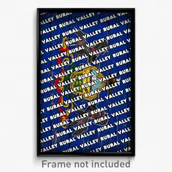 Rural Valley Pennsylvania Poster (PA City Souvenir 11x17 Town Print)