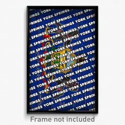 York Springs Pennsylvania Poster (PA City Souvenir 11x17 Town Print)