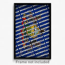 Davidsville Pennsylvania Poster (PA City Souvenir 11x17 Town Print)